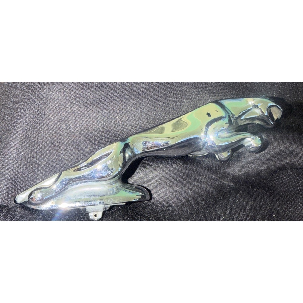 Vintage Leaping Jaguar Leaper Chrome Mascot Hood Ornament Emblem 6" - Picture 2 of 14